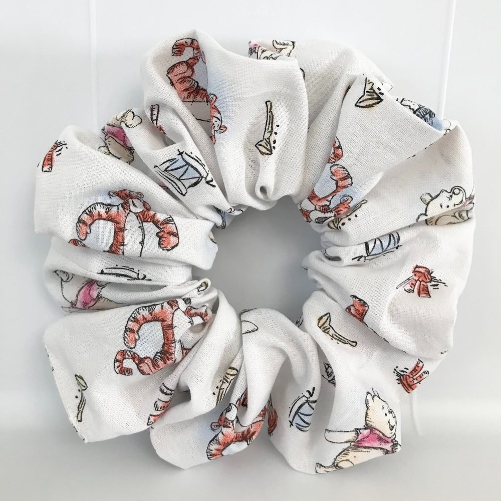Scrunchies, Brand New Handmade Winnie the Pooh Large Scrunchie for all hair type